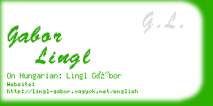 gabor lingl business card